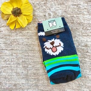 🆕New with tags DOG w/ tongue out 👅 SOCKS SZ 9-11